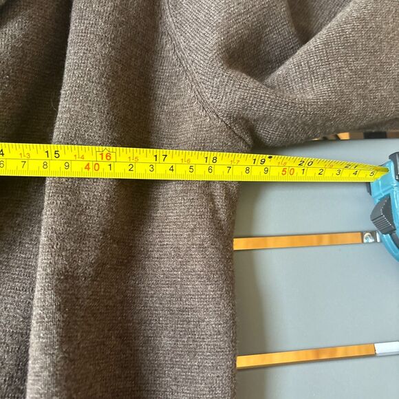 Quince Cardigan Womens Large Brown Organic Cotton Open Front Formal Notch Blazer - Picture 8 of 8